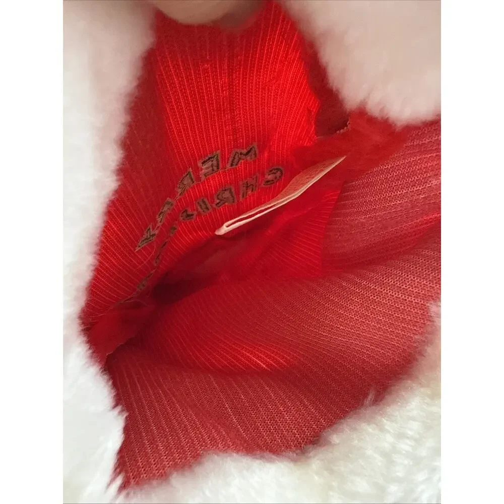 2 Vintage BayBerry Collection 3D Merry Christmas Reindeer Stocking Musical READ